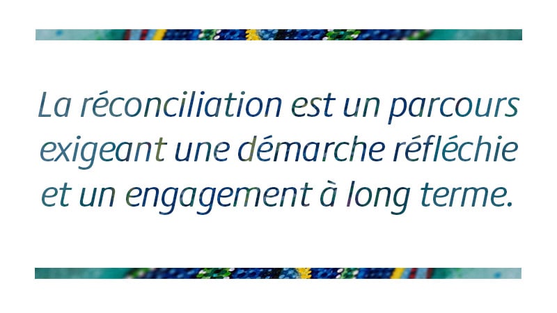 Reconciliation is a journey requiring a thoughtful approach
and long-term commitment.